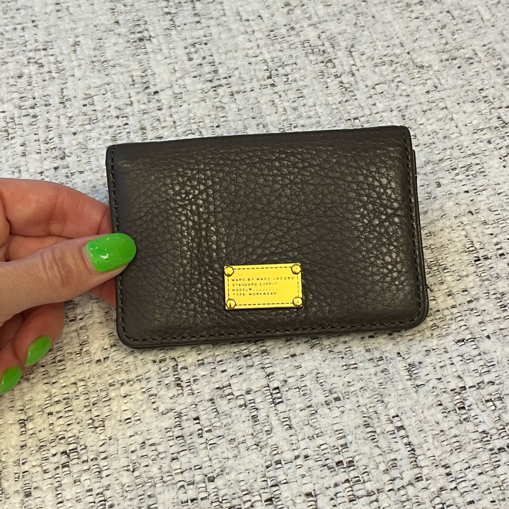 Marc By Marc Jacobs grey leather wallet card case New without tags - Picture 13 of 16